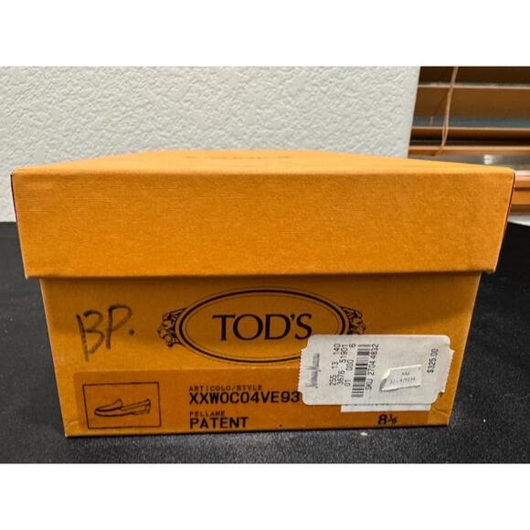 NIB Tod's Gommino Women's Rust Color Suede Loafers Sz 8.5 Flat Driving Penny Nub - Picture 12 of 12